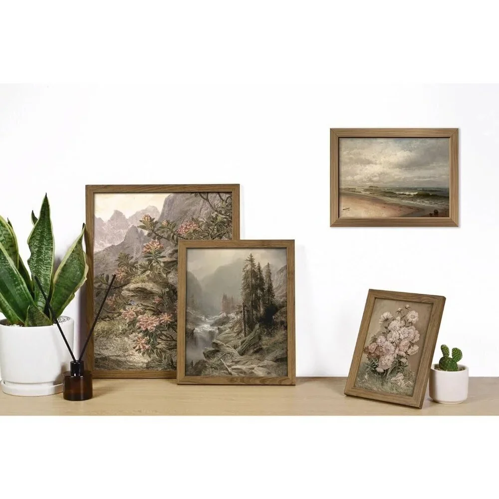 16 Pcs Framed Vintage Wall Art Decor French Country Farmhouse Gallery Frame Set